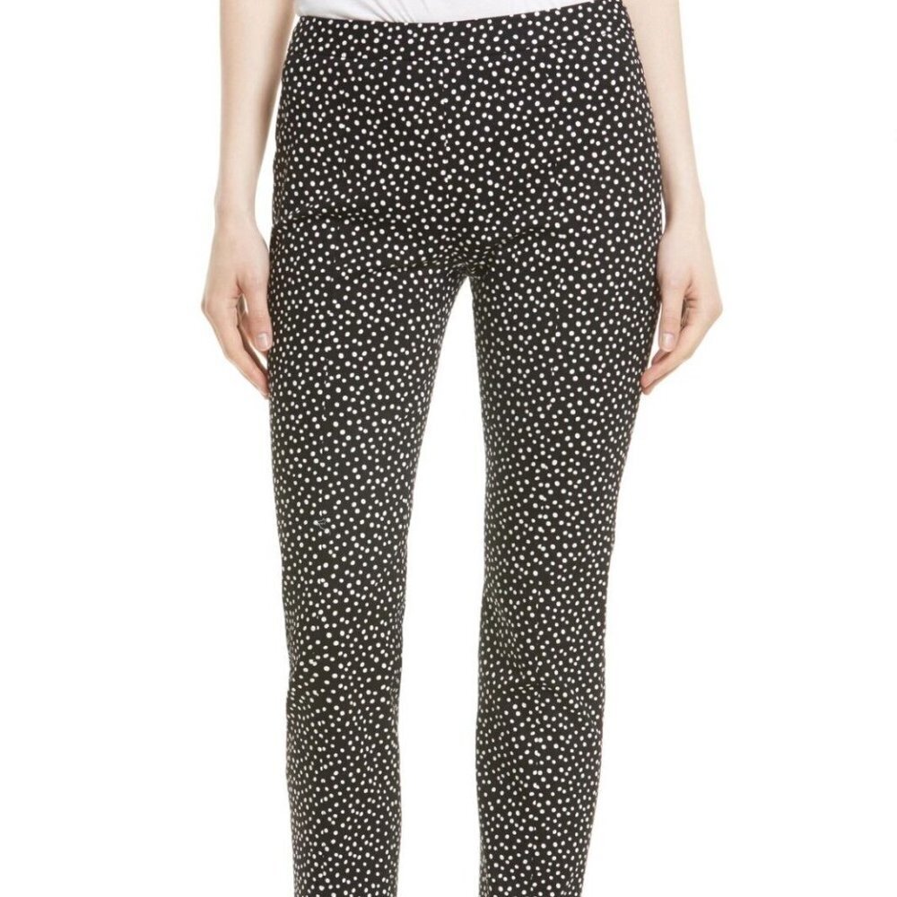 Diane Von Furstenberg DVF Orillon Dot Black Cigarette Pant
